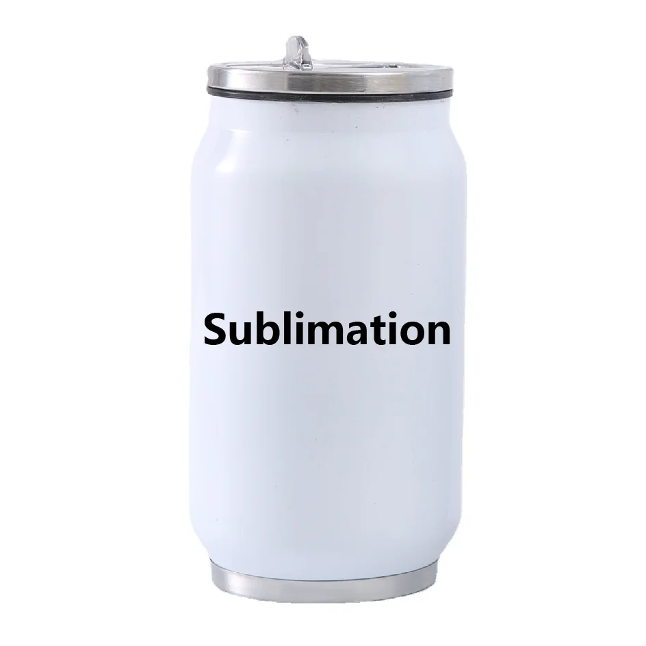 logo custom 12 oz 17 oz blank sublimation cola can DIY blank heat transfer coated cans insulated cups printable photo mug