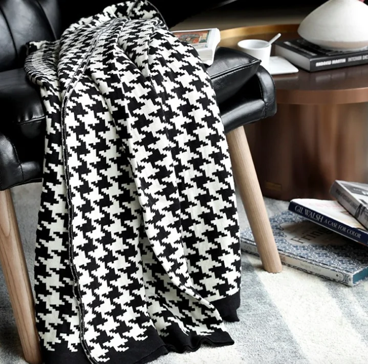 
Thousand bird pattern blanket board room sofa cover blanket 