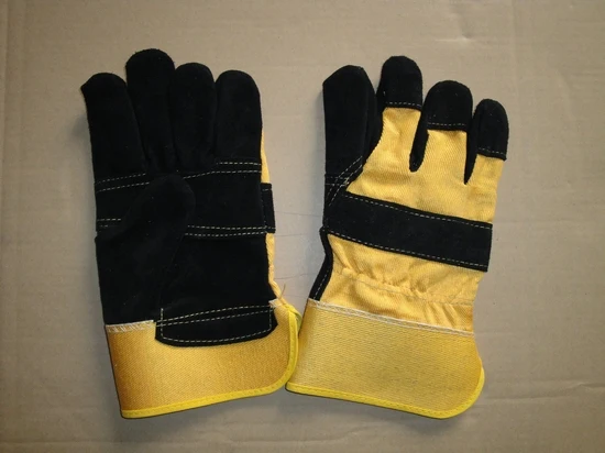 Custom made long cuff cow grain  leather safe tig mig welding work gloves