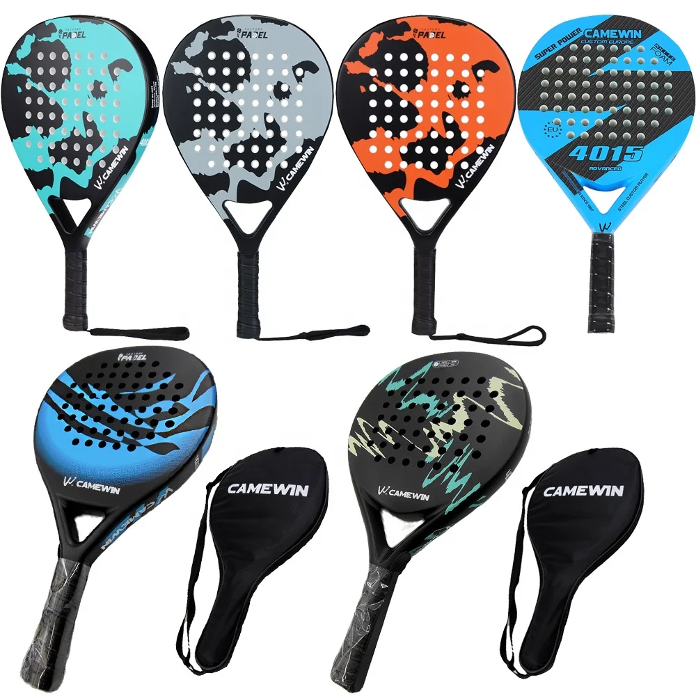 High quality Diamond/ teardrop Padel Racquets Custom 3K 12K 18K Full Carbon Padel tennis racket Carbon Fiber (1600616266753)