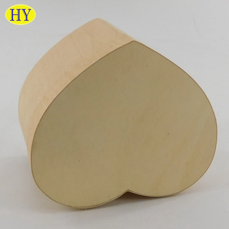 Wholesale Cheap Wood Heart-shaped Box Veneer Wood Cheese Cake Boxes