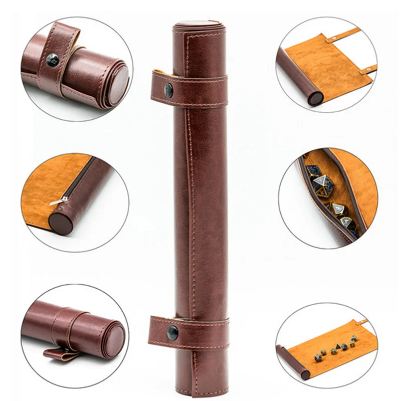 Udixi custom logo dungeons and dragons d&d rpg dnd Dice Rolling Mat PU Leather