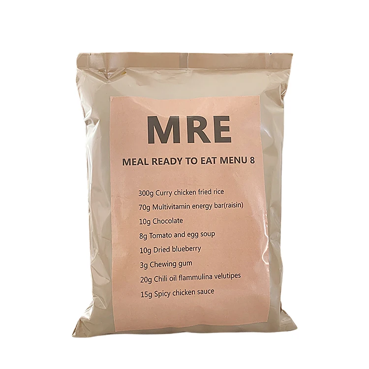 China Survival Outdoor Food Flameless Self-heating MRE SOS Emergency Food Ration