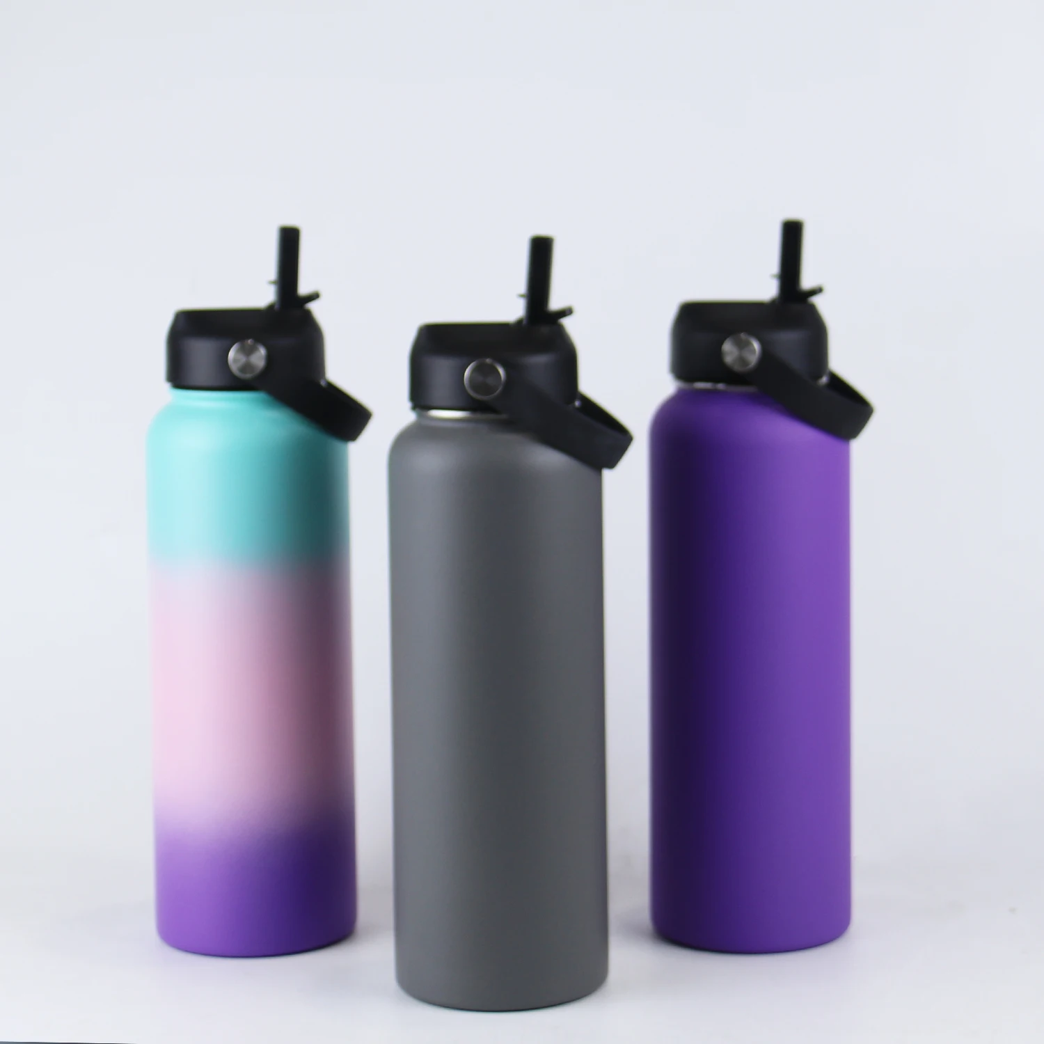 Bpa Free Water Jug 32/64oz Motivational Stainless Steel Gallon Water Bottle With Straw For Fitness Gym Sports