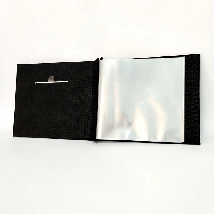 Stocked black fabric screw binding free to add inner pages 8X8 inch photo album