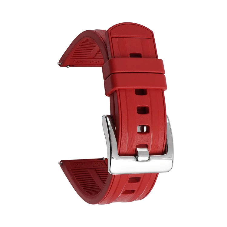 LAIHE Adjustable Custom Soft Waterproof Quick Release Replacement FKM Rubber Watchbands 22mm Smart Watch Straps Bands for Garmin