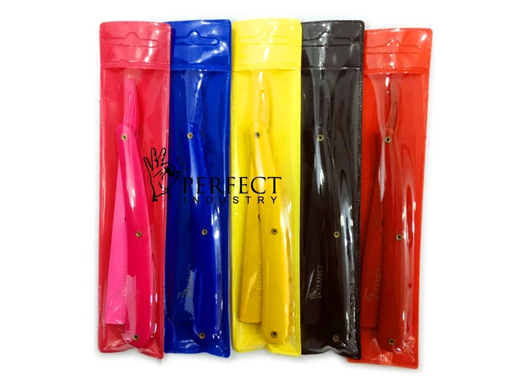 barber choice plastic handle shaving razors / barber accessories shaver folding knife shaving supplies plastic handle razors