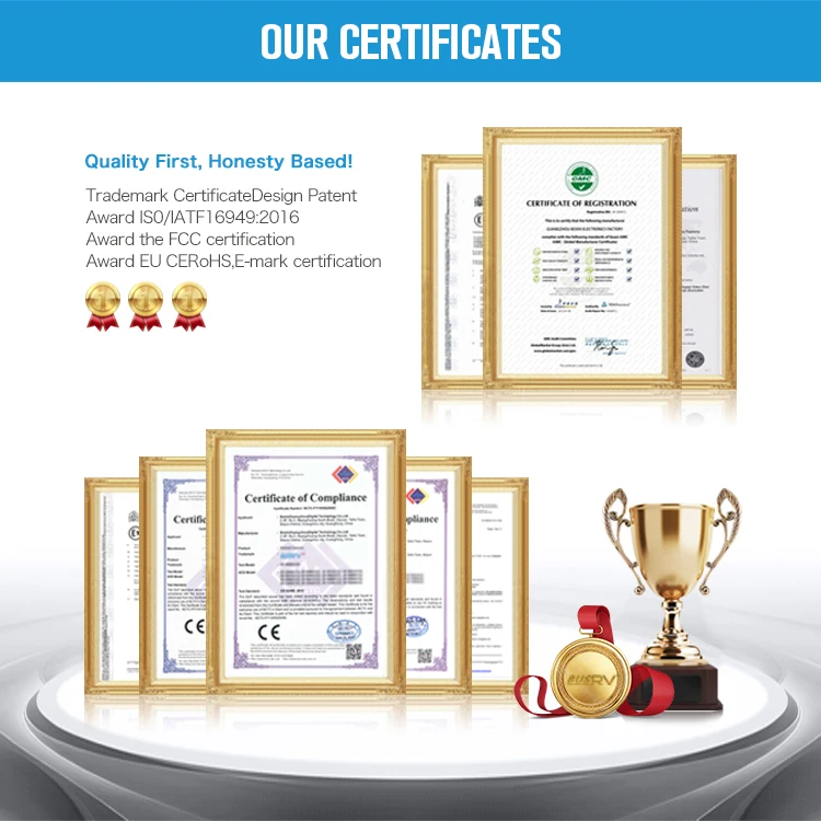 High quality new car rear view monitor 7 inch vehicle monitor 4 channels split monitor