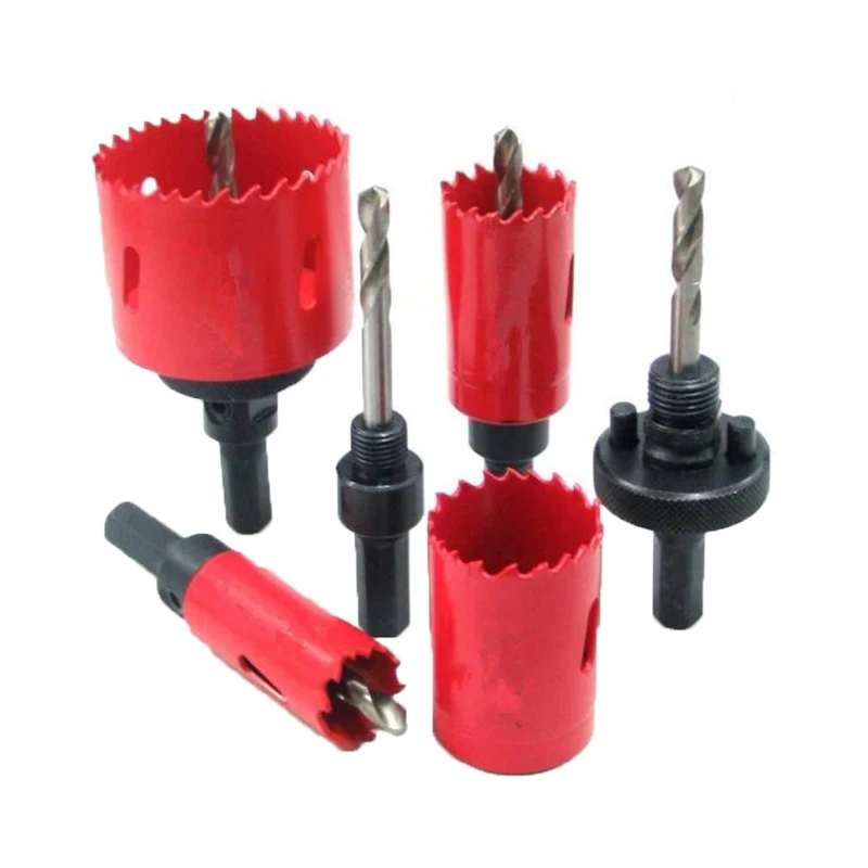 Bi Metal Drilling Woodworking Hole Opener Gypsum Board Downlight Speaker Hole Drilling Saw Set Tools 16-53mm
