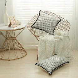 Factory Price 18 x 18 inches Set of 2 Bedding Luxury White Throw Jacquard Pillow Covers Decorative Pillows Cushion Covers