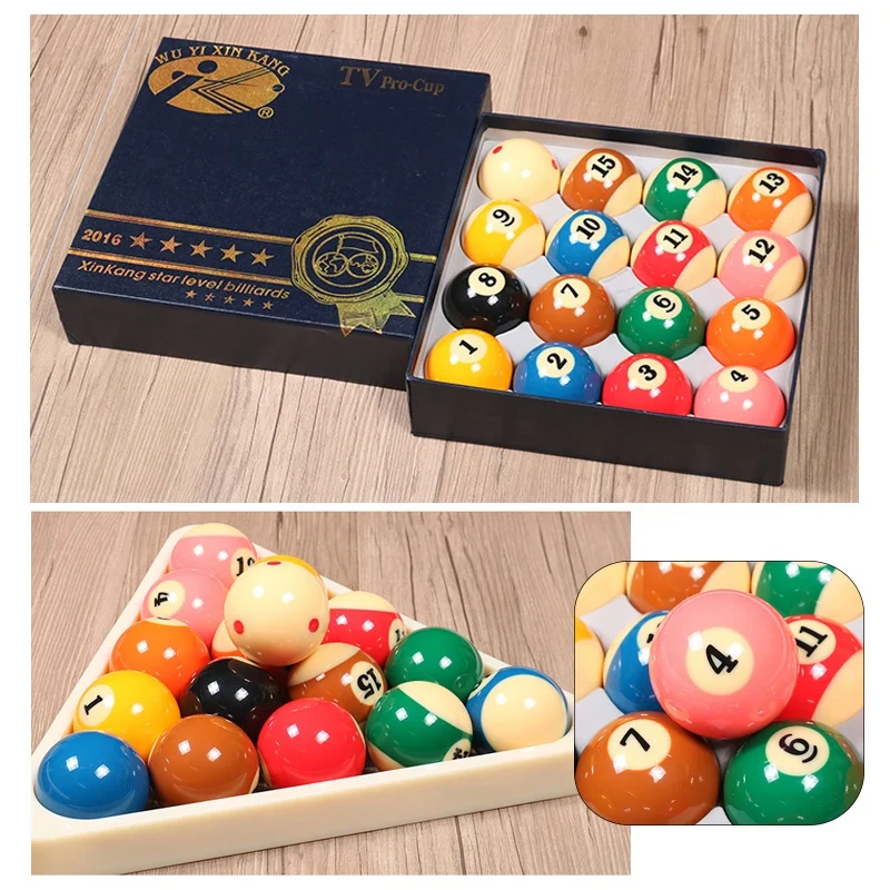 
High quality 57.2mm 16pcs/set TV-pro 5 star billiard pool ball for sale 