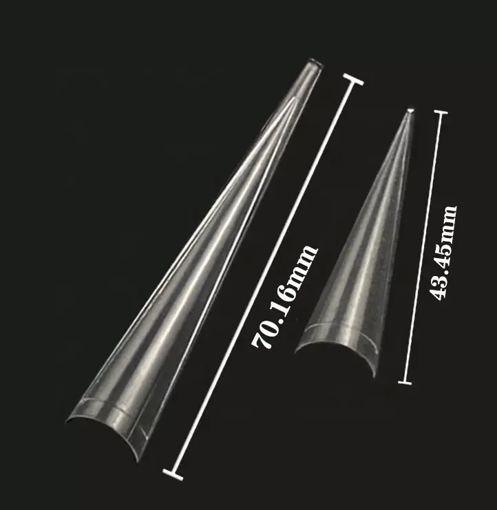 Luxury 240pcs/box Full Cover Nail Tips4XL Long square Stiletto Nails Tip Coffin Shape Long No c Curve