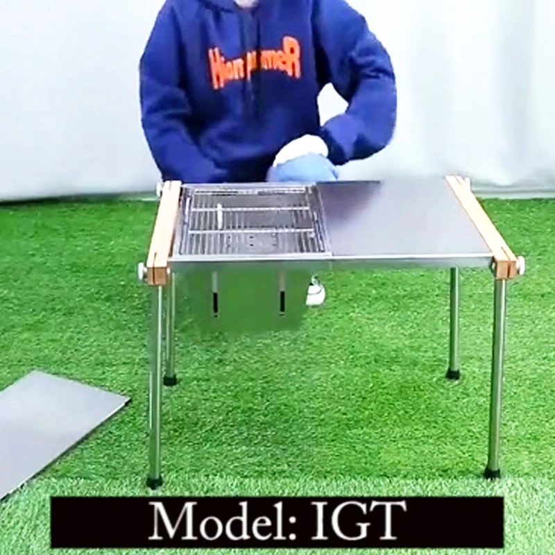 BBQ Grill Portable Foldable Outdoor Camping Barbecue Charcoal Furnace For Camper