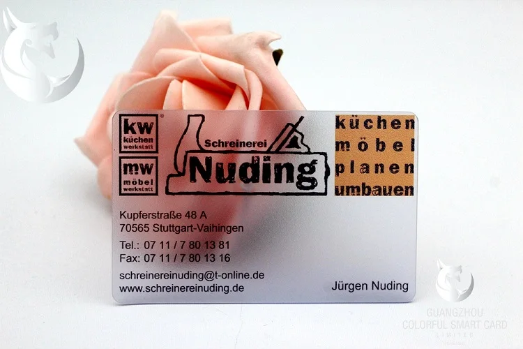 Custom Clear Frosted PVC Name Cards Laminated Business Cards with Plastic Printing