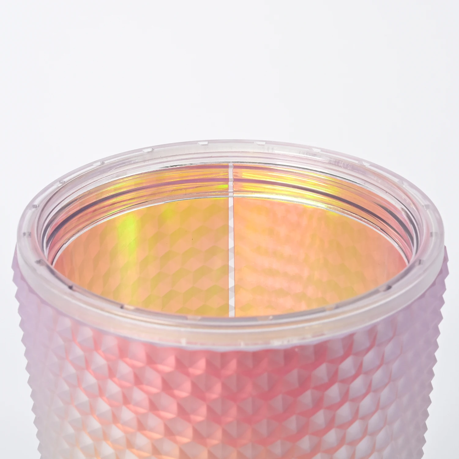 Custom Logo 710ml Reusable Diamond Drinking Cups 24 oz Multi Colors Matte Durian Tumbler with Lid and Straw