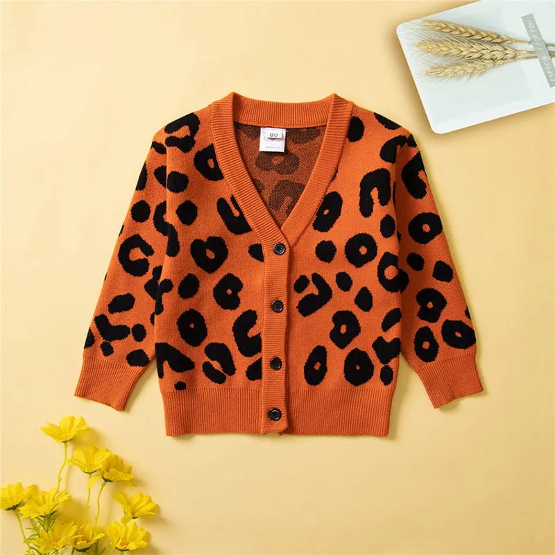 Wholesale autumn floral print coats for girls long sleeve fashion cardigan children sweaters