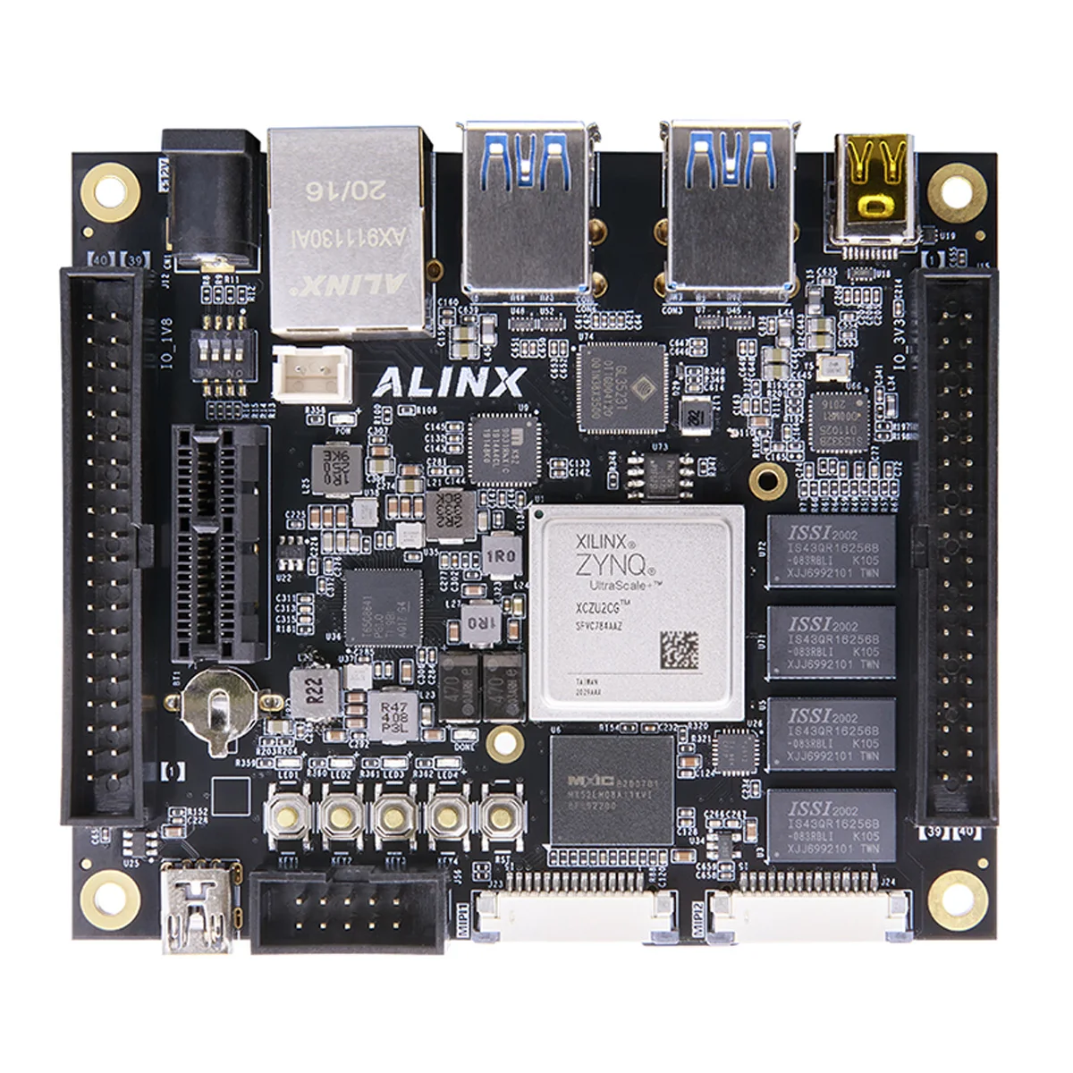 
ALINX AXU2CGA: Xilinx Zynq UltraScale+ MPSoC XCUZU2CG FPGA AI Study Board Bare Board No Accessories 