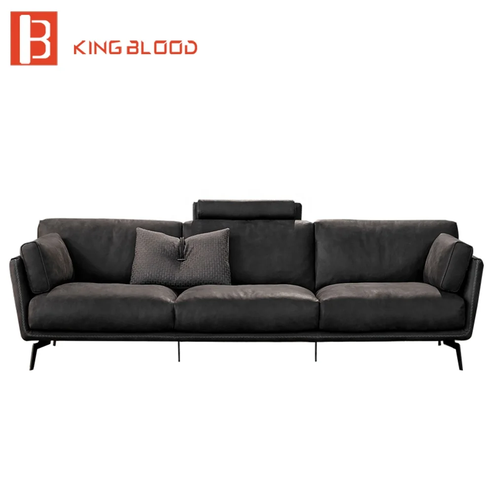 Italian interior design leather sofa with modern sectional elegance furniture