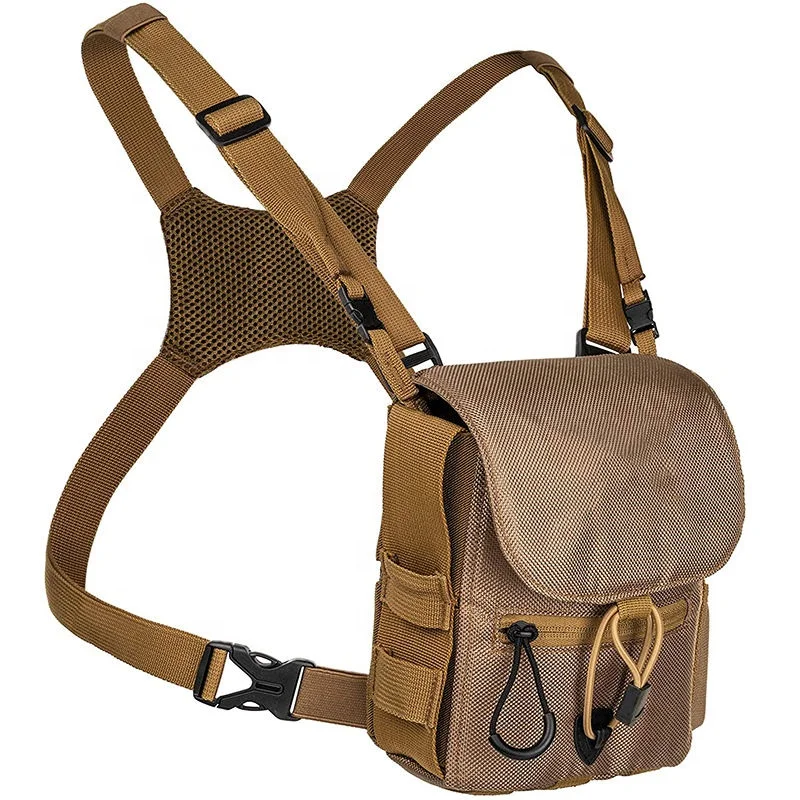 YOUK Outdoor Double Shoulder Straps Waterproof Binocular Harness Chest Pack Binocular Case with Harness for Convenient Use