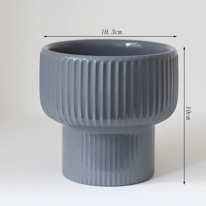 Maceta Custom Wholesale Manufacturer Decor Glazed White Indoor Ceramic Cactus Orchid Bonsai Succulent Plant Flower Pot & Planter