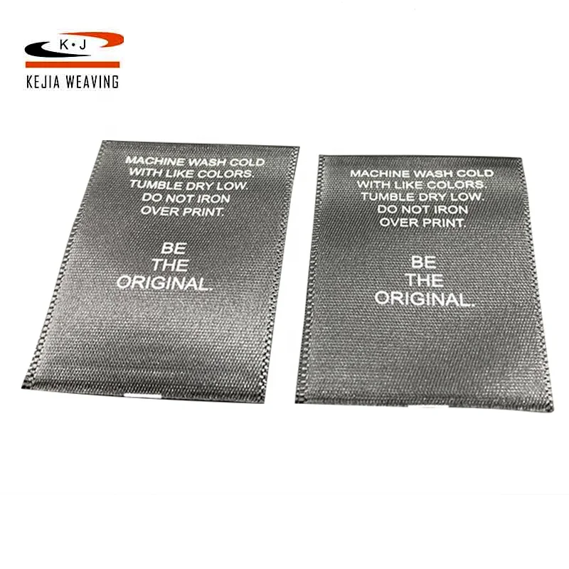 Garment Fabric Personalised Logo Printed Label For Soft Cotton Clothing