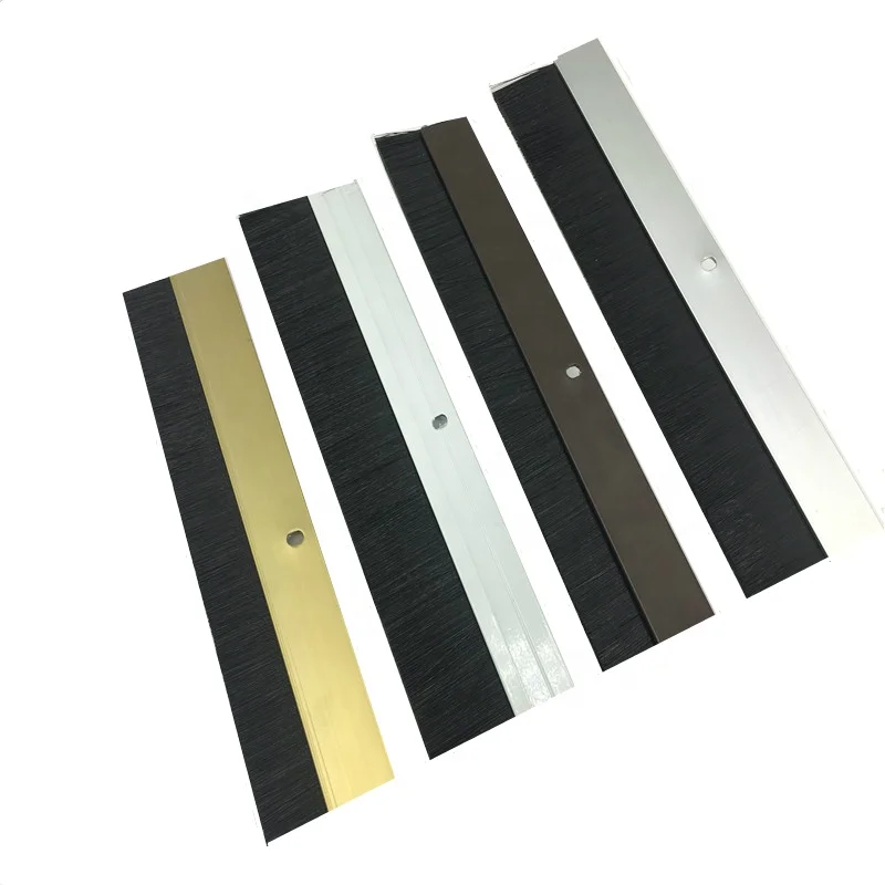 Customized Hotel Nylon Flexible Container Door Bottom seal strip under door sweep weather stopper