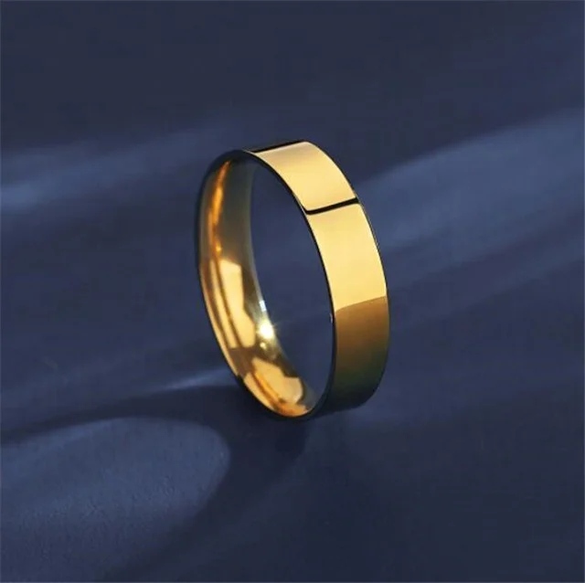 Yiwu Aceon Stainless Steel Comfortable Inside Flat Surface Brushed Custom Width DIY Laser Engrave Blank Stamping Ring