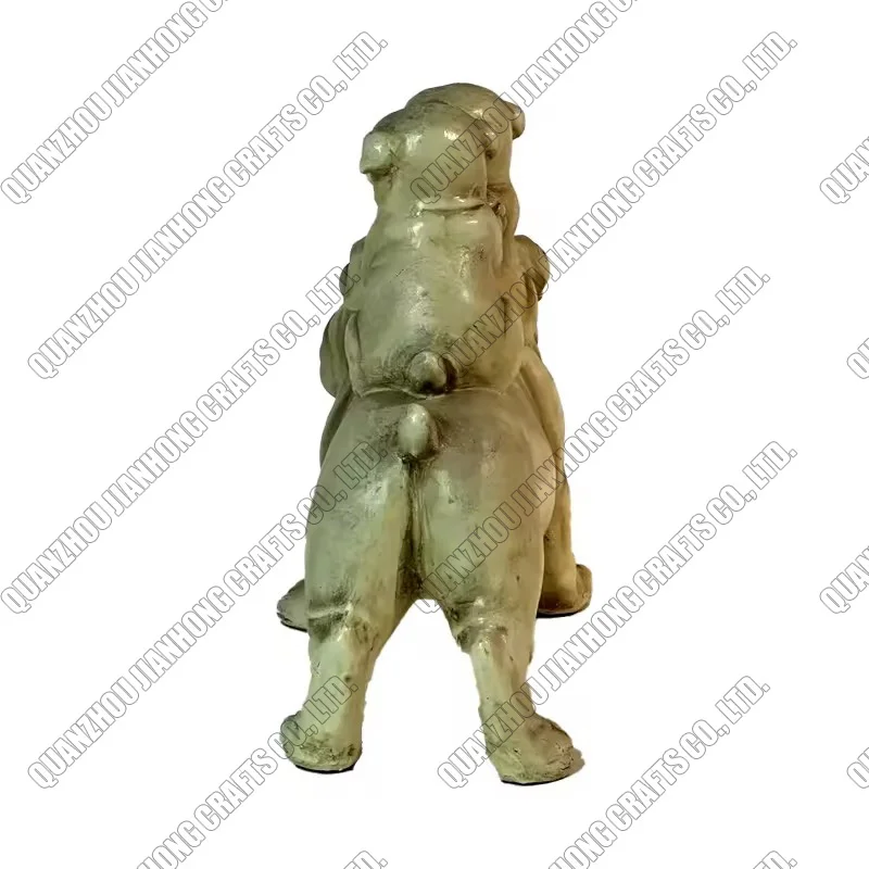Realistic Bulldog Model Figures Standing Puppy Figurine for Home Office Decoration Polyresin Crafts