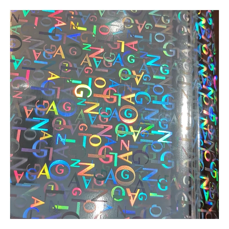 Flower Rainbow holographic bronze metallic film 2022 new listing flower strip laser transfer foil for fabrics leather