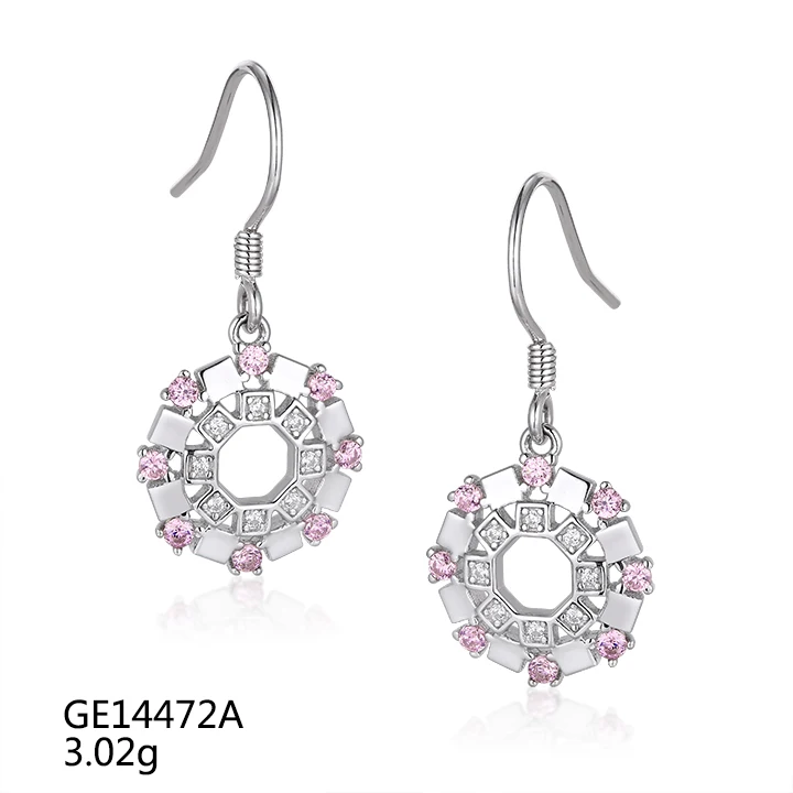 SET14472A Grace Sterling Silver Cubic Zirconia Necklace Pendant Earring Bracelet Bridal Wedding Sets