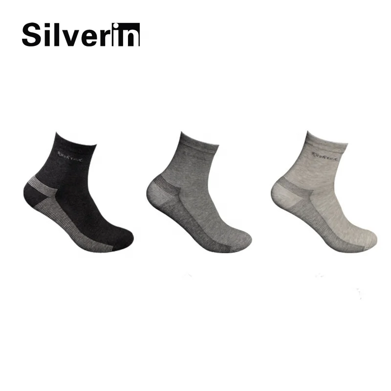 Custom Made Silver Anti Fungus Odor-control Man Socks