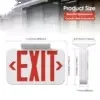 Светодиодный красный зеленый знак выхода, Потолочный или настенный перезаряжаемый 120 В 277 В, противопожарный выход, вывеска с резервным аккумулятором
