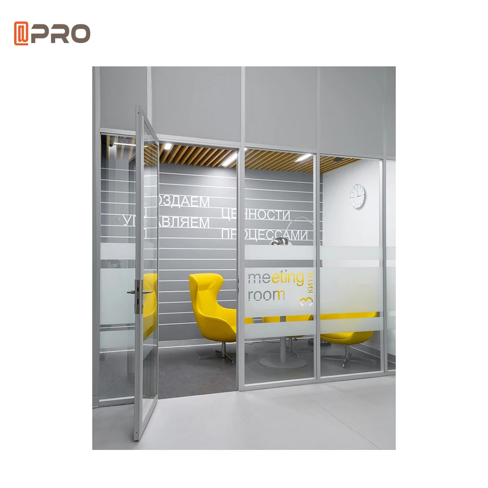 APRO 2024  Modern full height office partition Lowe 12mm glass office acoustic partition clear office partitions