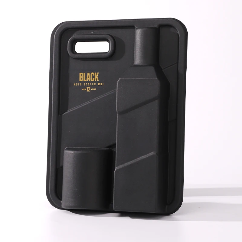 custom pulp container biodegradable Black wet press grinding tool used for packaging whiskey and wine