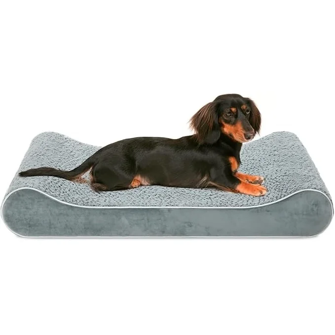 Medium Size Memory Foam Dog Bed with Anti-Slip Bottom Orthopedic Pet Waterproof Lining Removable Washable Cover Dogs Reptiles