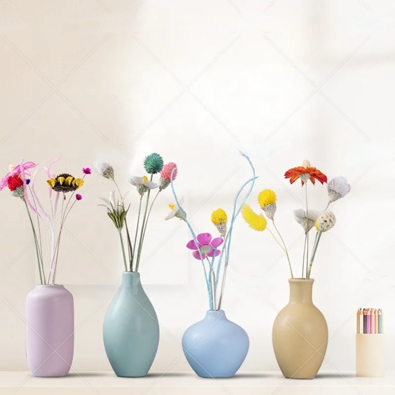 Dried flowers bouquet In Vase Set Farmhouse Decor For Kitchen Bedroom Office Bathroom Shelf Centerpiece Table Decorations