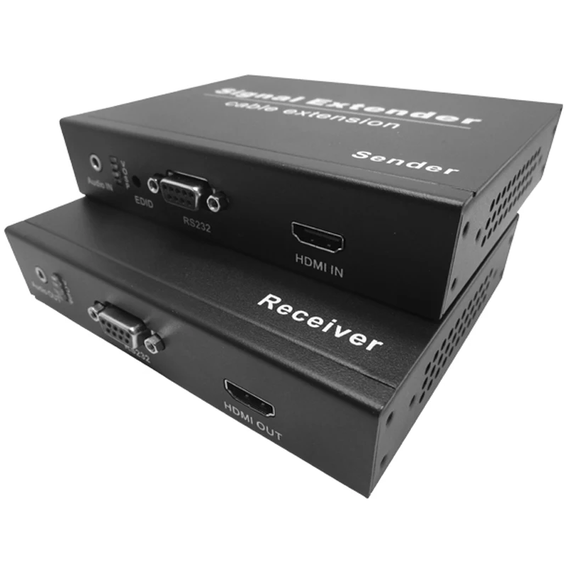 
 FVO-3HAS RS232 управление HDMI видео передатчик, свободные руки, ресивер, набор с аудио без сжатия 10 км 1080P HDMI Over оптоволоконный удлинитель  