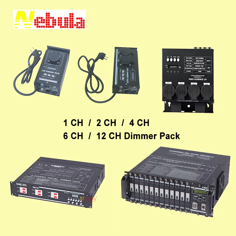 NEBULA 2 Channel Digital DMX Controller LED Light Switch Box Dimmer Pack