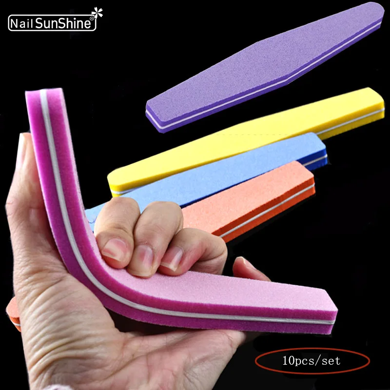 Nail File Buffer Sponge Rhombus Double Side Nail files buffer 100/180 Polishing Grinding Manicure Pedicure Nail File