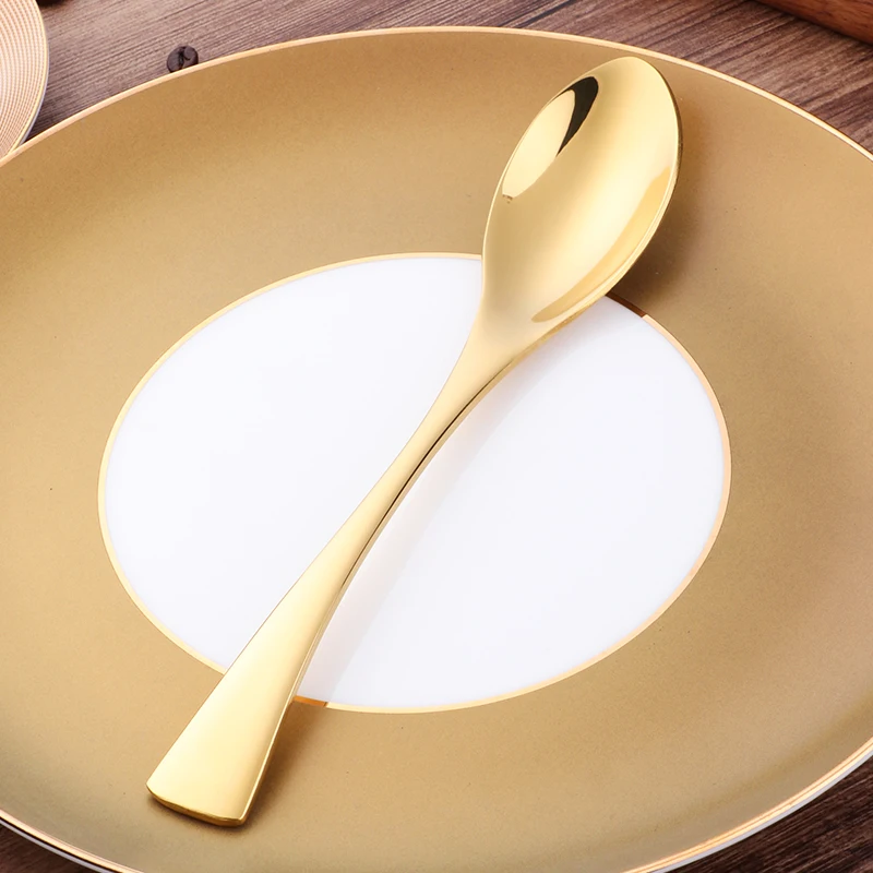 Cutlery Types of Hotel Restaurant Cutlery Set Stainless Steel Golden Kaya Dinner Knife Fork Spoon Cutlery Set