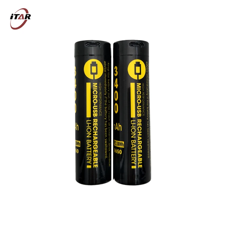lithium battery rechargeable ICR 18650 3.7V 3200mAh 3400mAh 3500mAh 3800mAh USB charging battery cell