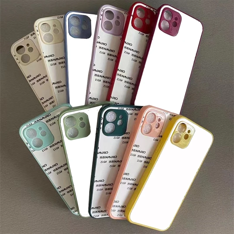Cheap Chile For Samsung A03S/A02S/A22/A32, Colorful  2D TPU PC Sublimation Blank Cell Phone Case pouch for Heat press machine