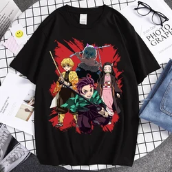 Classic Nezuko Kamado Demon Slayer T-Shirt Men O-neck Short Sleeved Kimetsu No Yaiba Graphic Tshirt Cotton Tee Harajuku