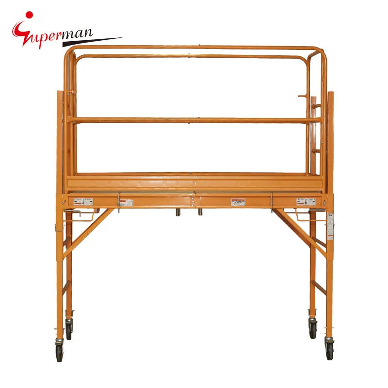 Low MOQ scaffold steel mobile easy with wheels foldable scaffolding set construction scaffold ladder