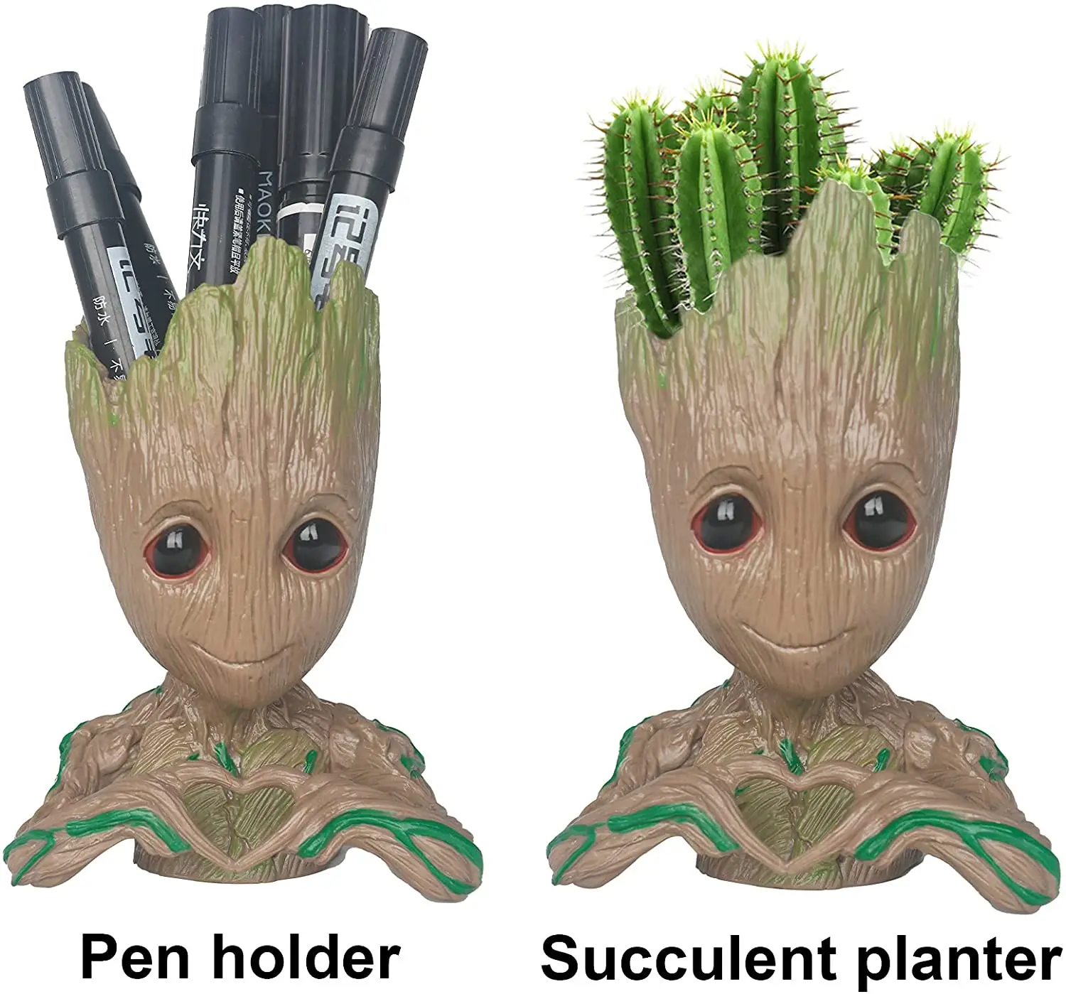 Drop shipping  Baby Groot Pen Flower Pot The Galaxy Flowerpot Tree Man