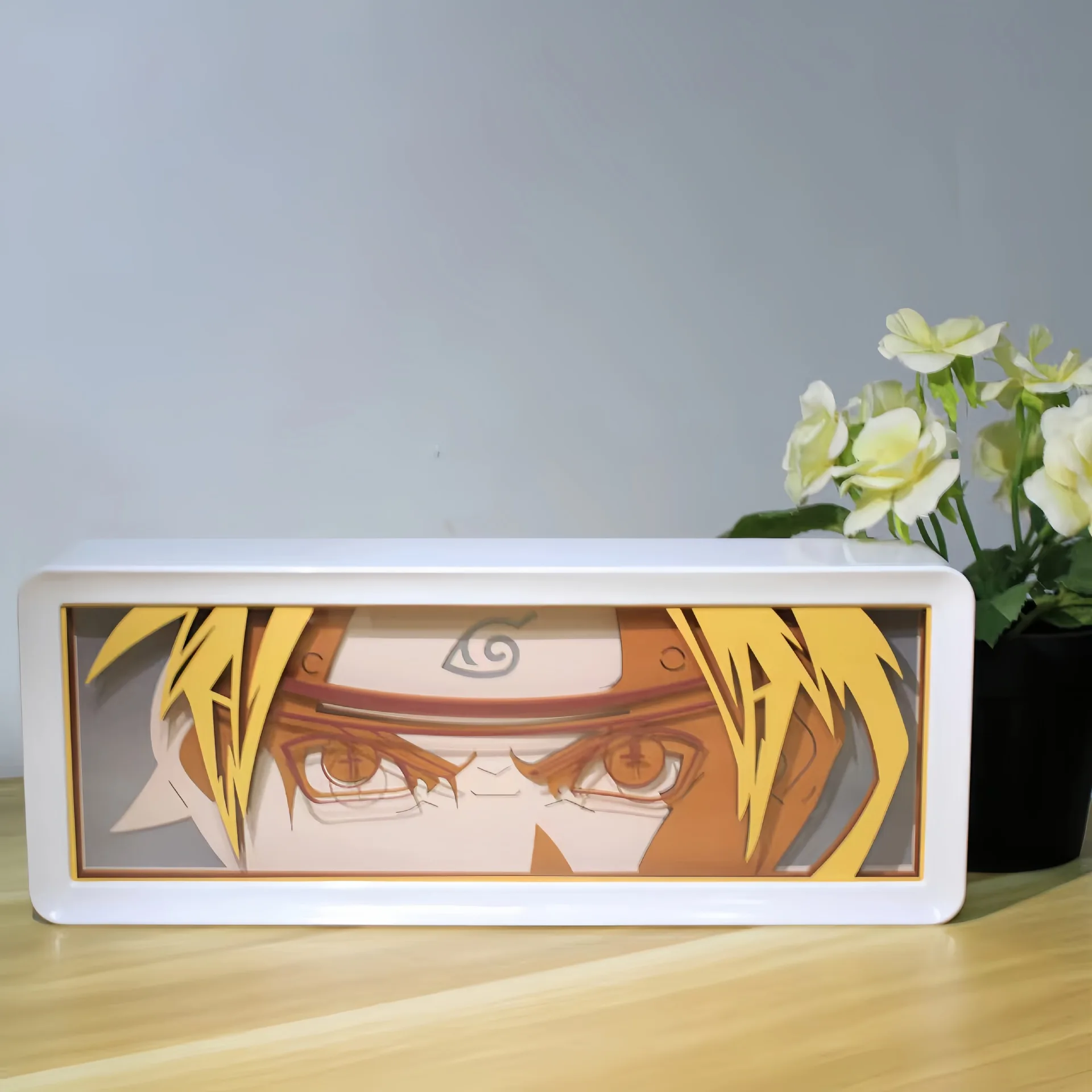 32 Style 3d Paper Lamp Anime Demon Slayer Narutoes DBZ 1 Piece Desktop Ornament Paper Sculpture Lamp Paper Crafts Gifts