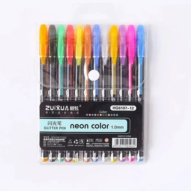 ZUIXUA HG6107 Neon Pen 12 colors Highlighter Set Wholesales Pastel Pen 1.0mm Color Pen Set