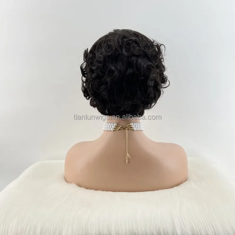 2023 13*4 Monroe#1B African and European wig headgear Ladies Pixie Wig Head Cover Front Lace Pixie Wig Head Cove