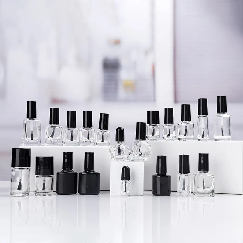 wholesale empty luxury display bulk glass 5 15ml nail gel polish bottles kids with brush