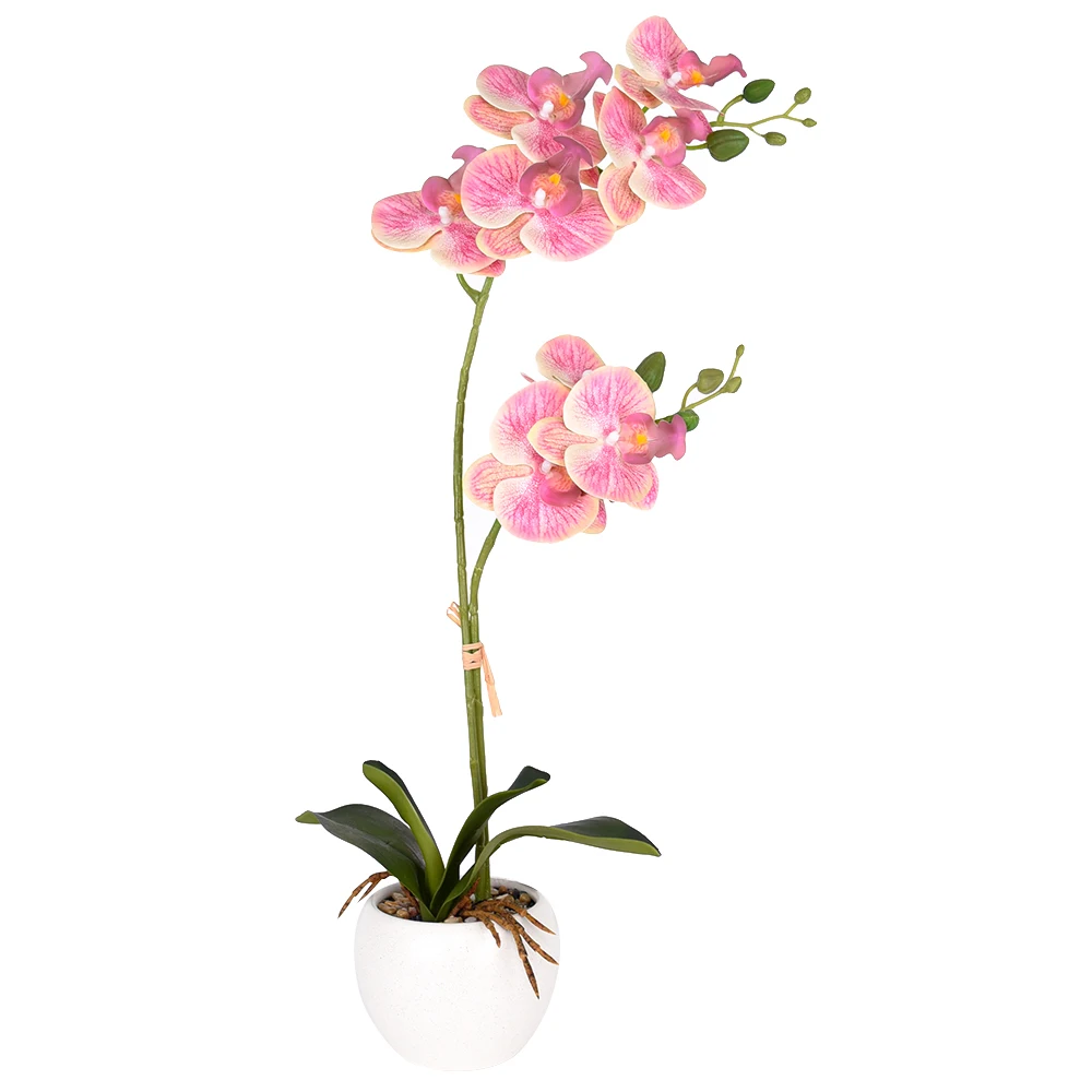 High quality artificial white and pale pink orchid phalaenopsis flowers